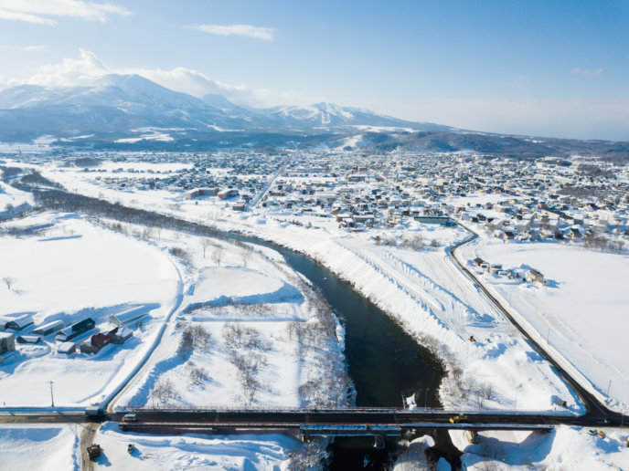 Drone Shiribetsu River Blue Skies Low Res 4